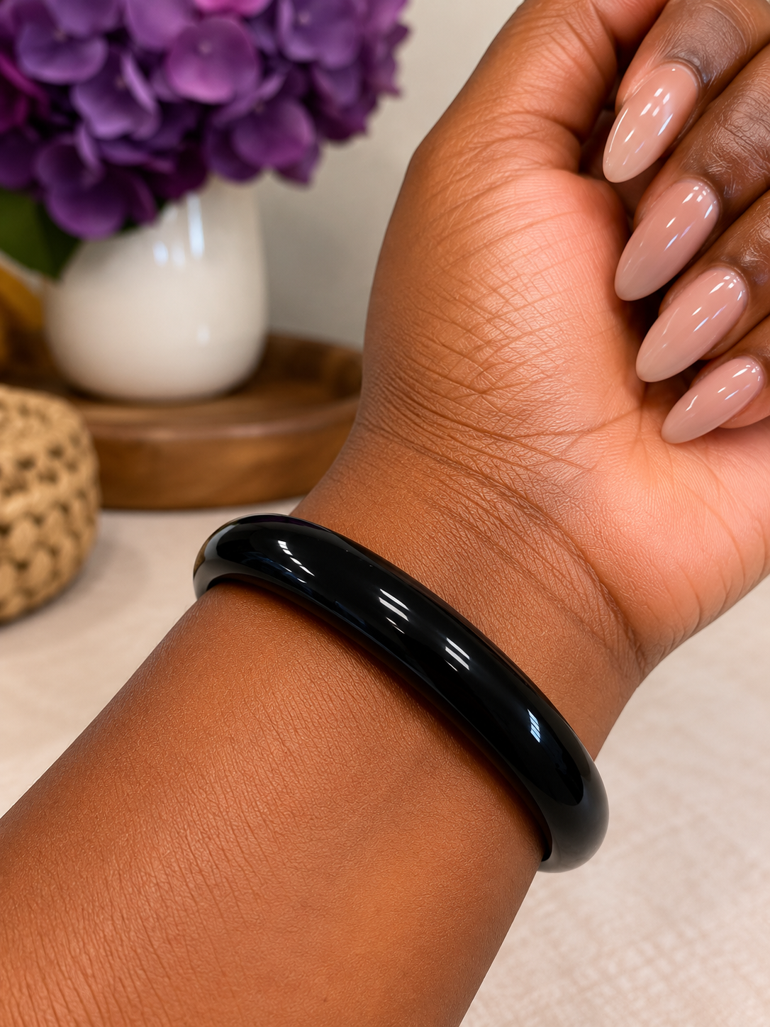 Jade-Inspired Glass Bangles | Stackable Fashion Jewelry