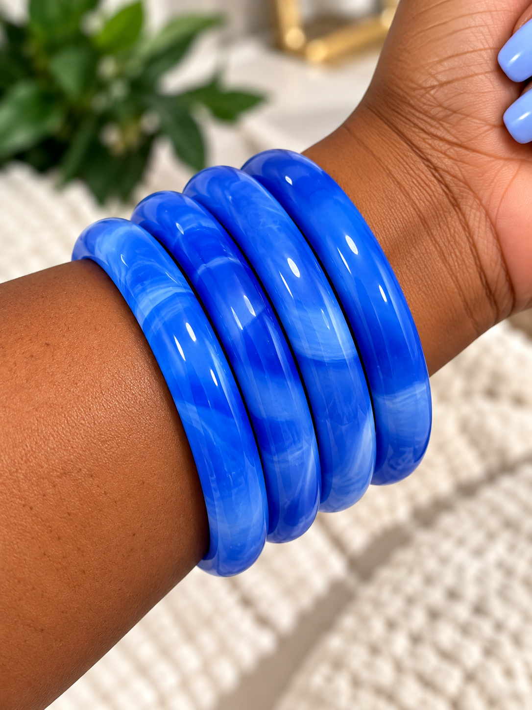 Jade-Inspired Glass Bangles | Stackable Fashion Jewelry