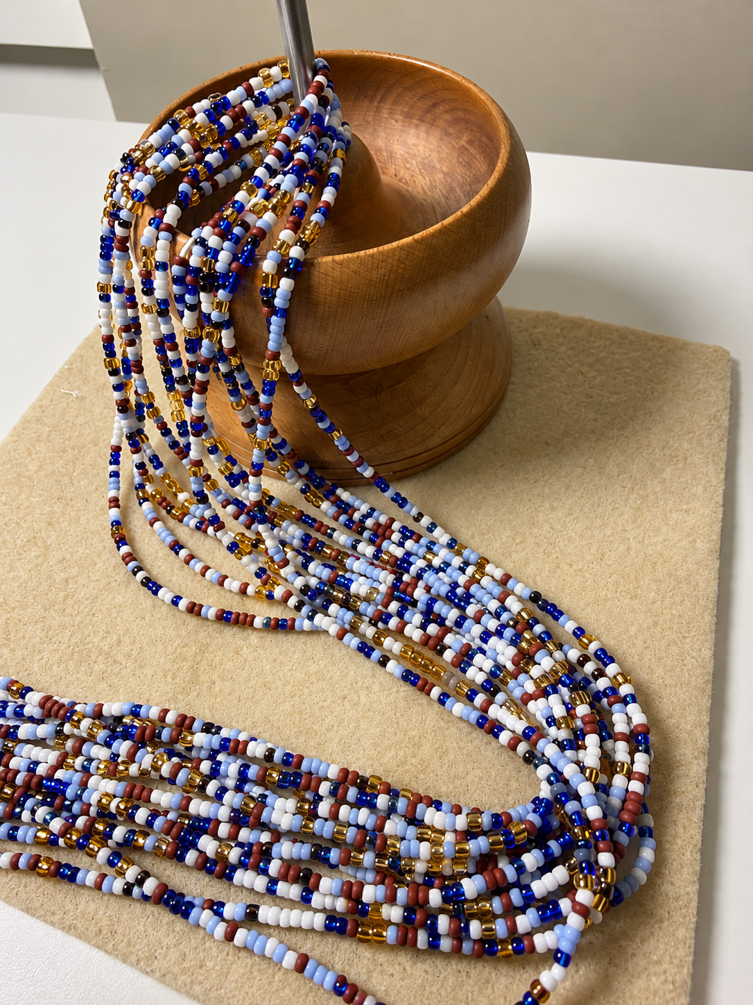Blueberry Blessings Tie On Waistbeads