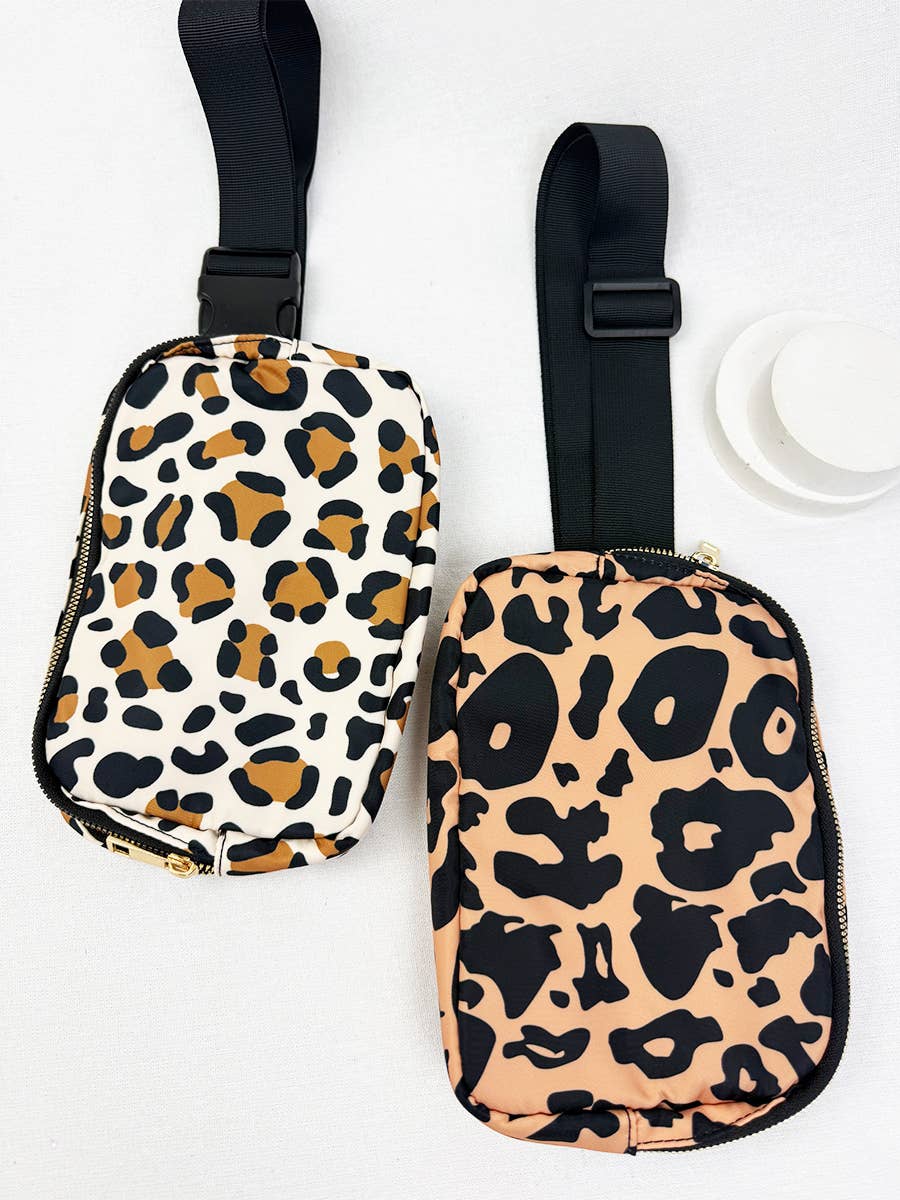 Leopard Print Crossbody Bag: CREAM COMBO / ONE(6)