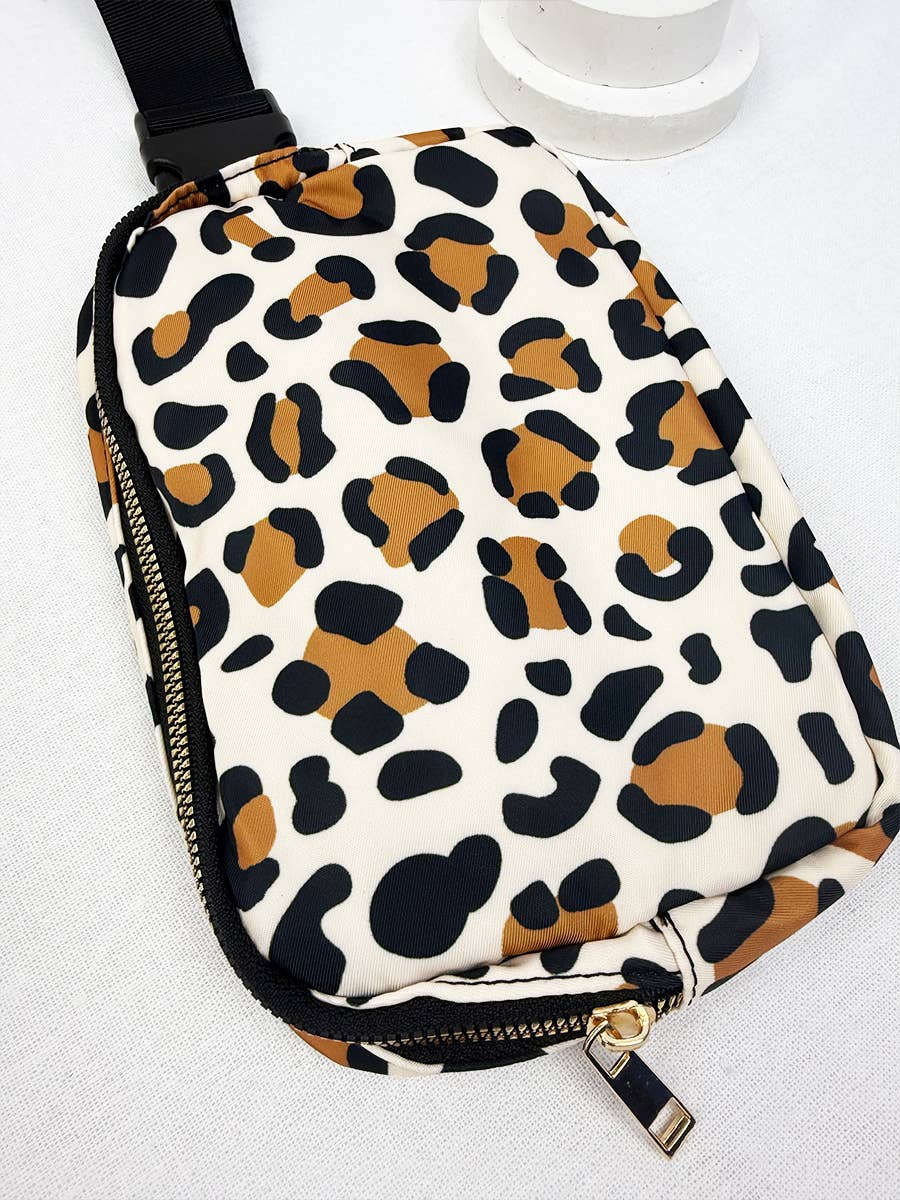 Leopard Print Crossbody Bag: CREAM COMBO / ONE(6)