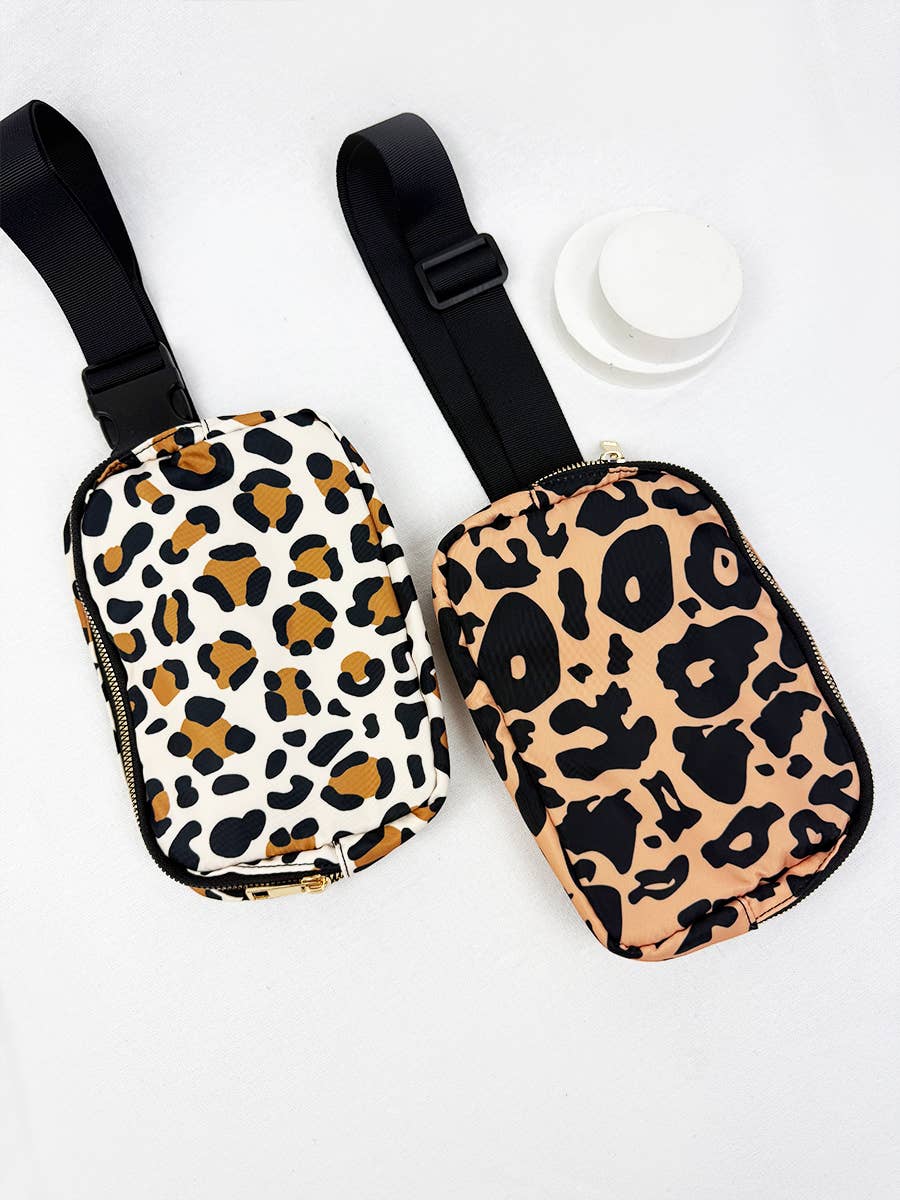 Leopard Print Crossbody Bag: CREAM COMBO / ONE(6)