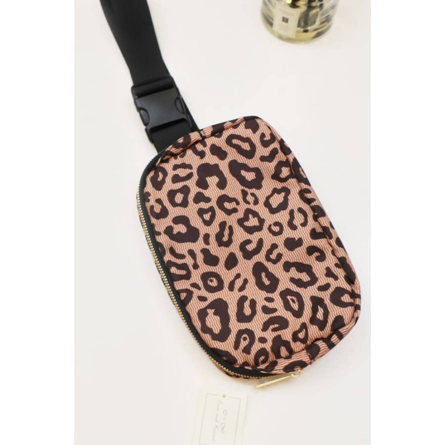 Leopard Print Crossbody Bag: CREAM COMBO / ONE