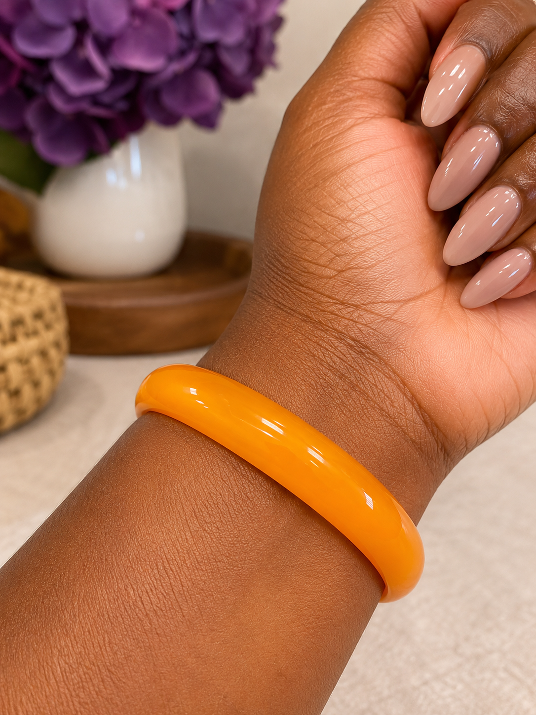 Jade-Inspired Glass Bangles | Stackable Fashion Jewelry