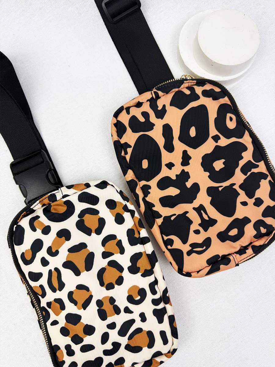 Leopard Print Crossbody Bag: CREAM COMBO / ONE(6)