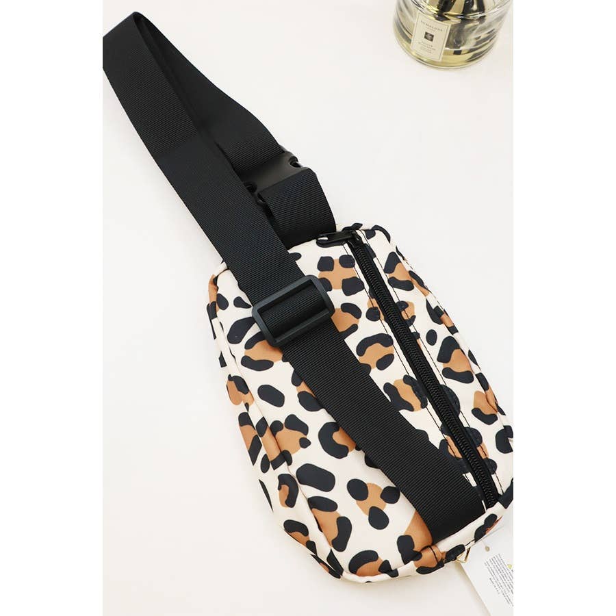 Leopard Print Crossbody Bag: CREAM COMBO / ONE