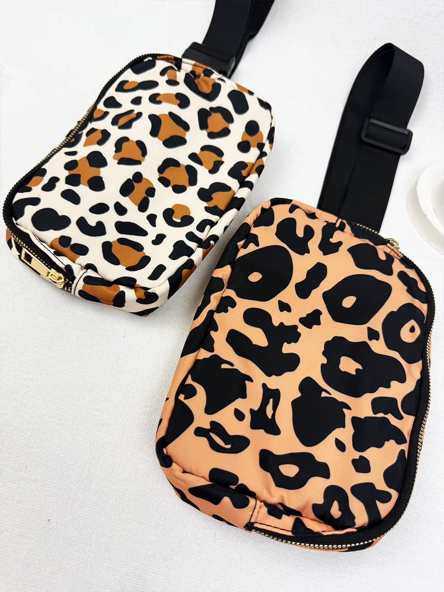 Leopard Print Crossbody Bag: CREAM COMBO / ONE(6)