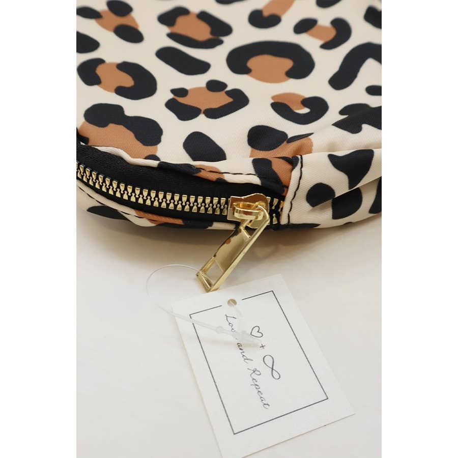 Leopard Print Crossbody Bag: CREAM COMBO / ONE