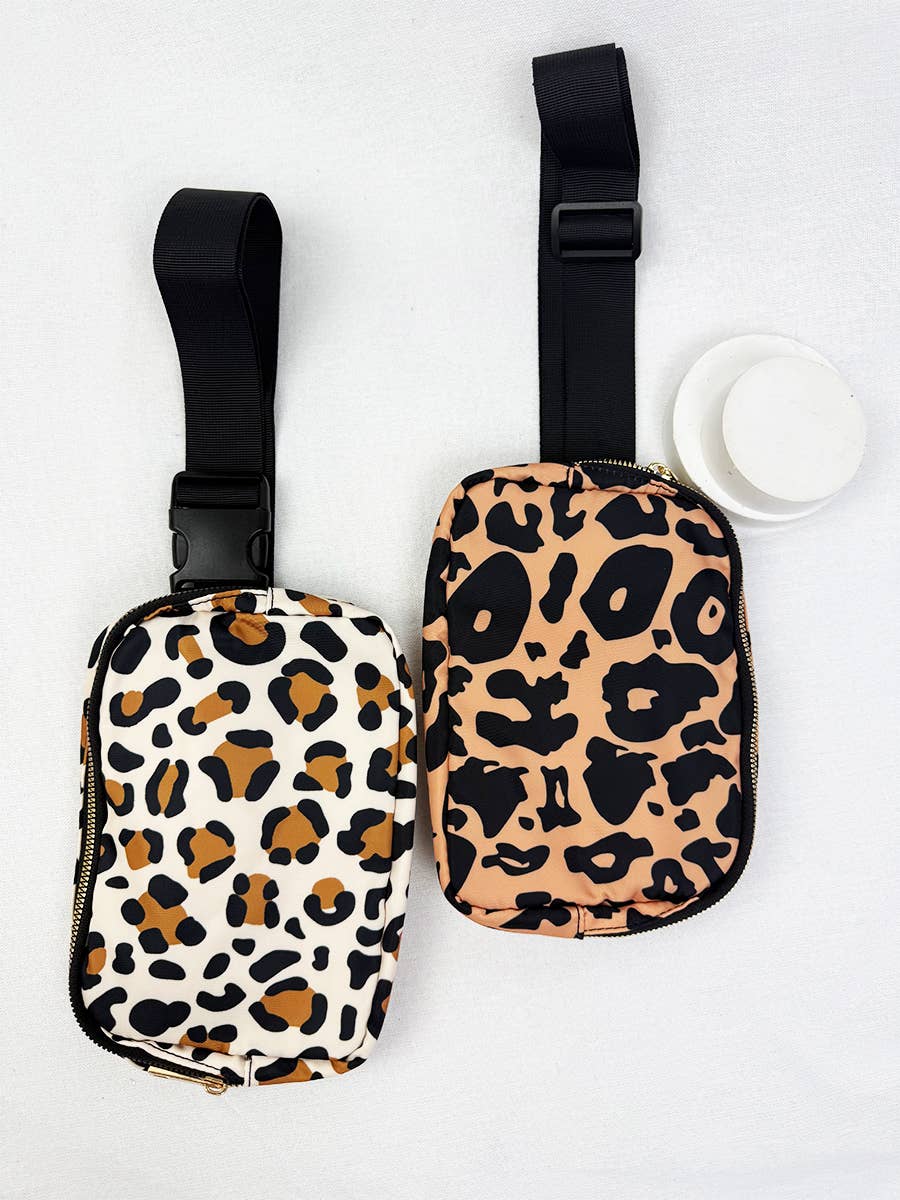 Leopard Print Crossbody Bag: CREAM COMBO / ONE(6)